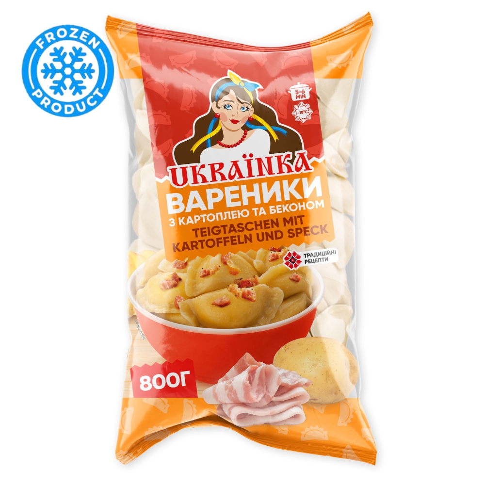 Βαρένικι με Γέμιση Πατάτας & Μπέικον - Вареники с картошкой и беконом 800g UKRAINKA