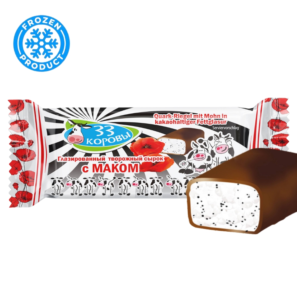 Quark Dessert Sirki Poppy Seeds - Сырки глазиров.с маком  40g 33 KOROVI