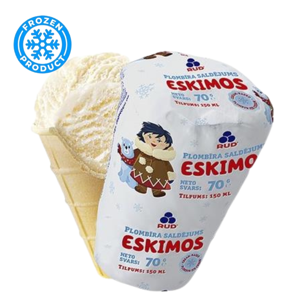 Eskimos Παγωτό Πλομπίρ με Γεύση Βανίλιας σε Βάφλα 150ml (70g) RUD