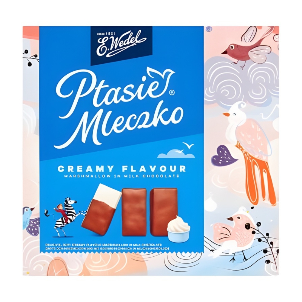 Μπουκίτσες Κρέμας με επικάλυψη Σοκολάτας - Ptasie Mleczko Creamy 340g WEDEL