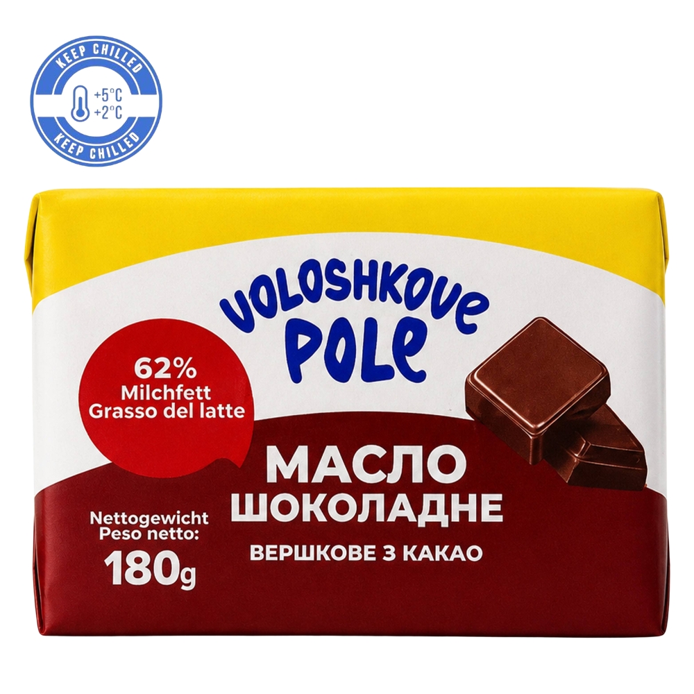 Βούτυρο Γάλακτος με Κακάο 62% λιπαρά 180g PERVOMAYSK
