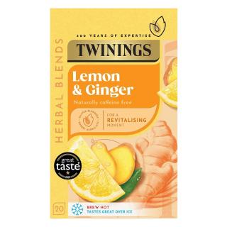 Lemon & Ginger Herbal Tea 20's TWININGS