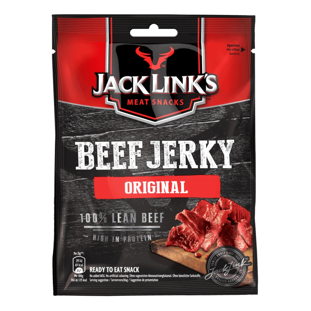 Σνακ Αποξηραμένου Βοδινού Κρέατος 25g JACK LINK'S