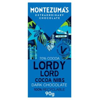 Lordy Lord Cocoa Nibs Σοκολάτα 70% Κακάο 90g MONTEZUMA'S