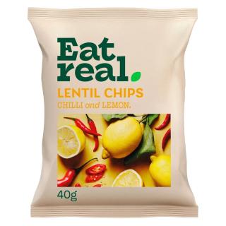 Τσιπς Φακής με Γεύση Τσίλι και Λεμόνι 40g EAT REAL