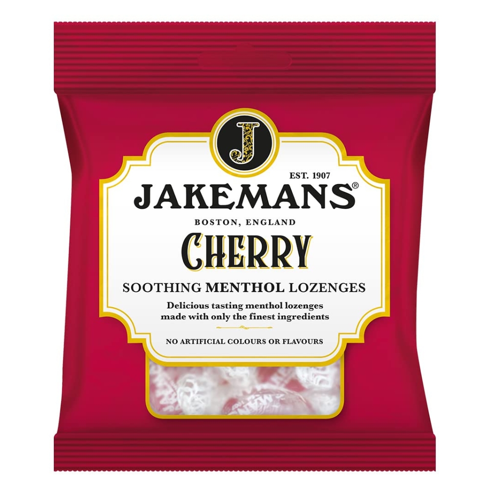 Cherry Soothing Menthol Lozenges 73g JAKEMANS