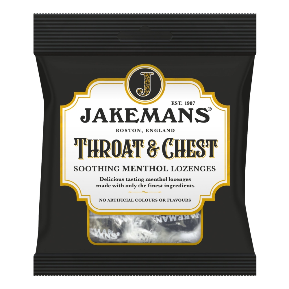 Throat & Chest Soothing Menthol Lozenges 73g JAKEMANS