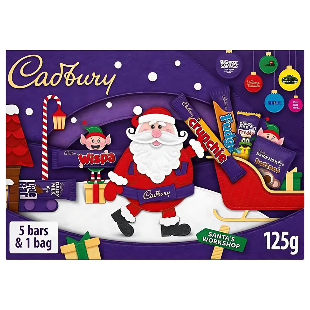 Ποικιλία από Σοκολάτες Χριστουγεννιάτικη Συσκευασία 125g CADBURY