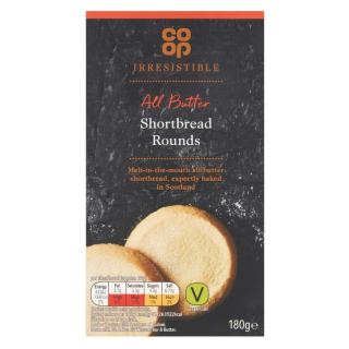 Shortbread Rounds 180g CO OP