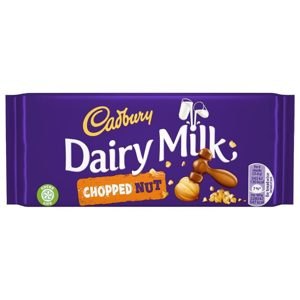 Dairy Milk Chocolate Bar Chopped Nuts 95g