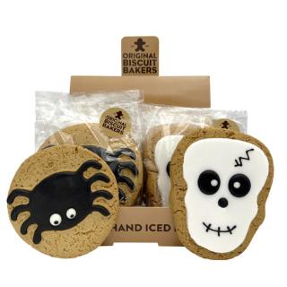 Spider and Skull Iced Gingerbread Biscuits 70g ORIGINAL BISCUIT BAKERS