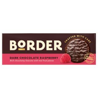 Dark Chocolate Raspberry Biscuits 150g BORDER