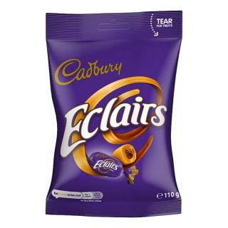 Eclairs Μαλακές Καραμέλες με γέμιση Σοκολάτα Γάλακτος 110g CADBURY