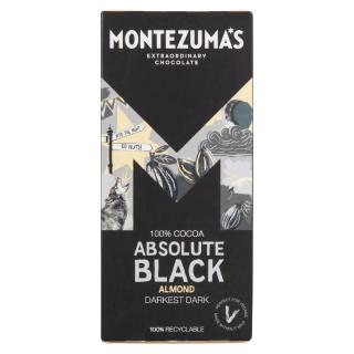 Μαύρη Σοκολάτα 1000% με Αμύγδαλα 90g MONTEZUMA'S