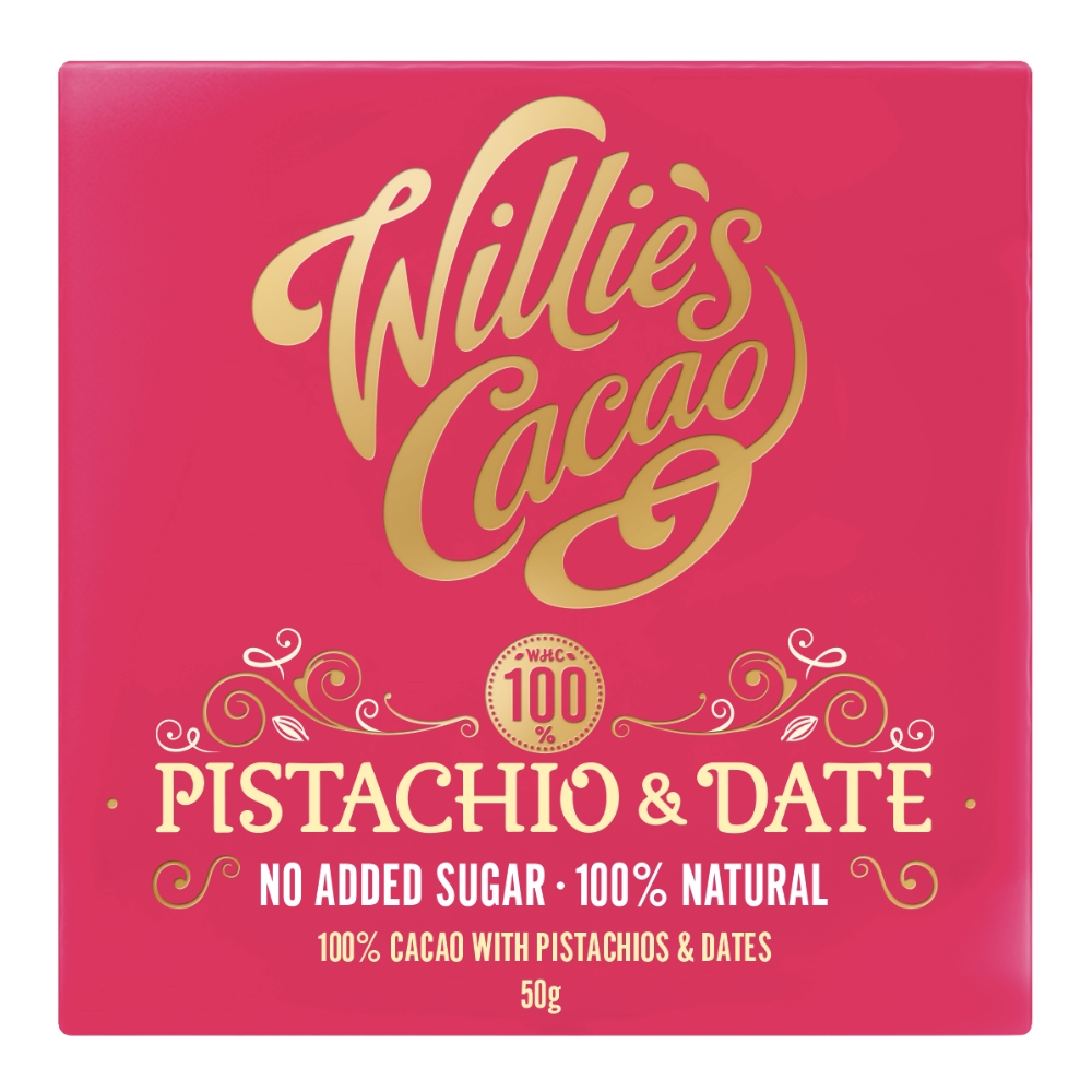 Pistachio & Date Bar 50g WILLIE'S CACAO