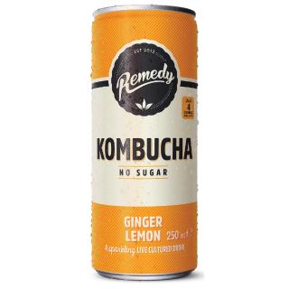 Kombucha, Ginger Lemon 250ml , REMEDY
