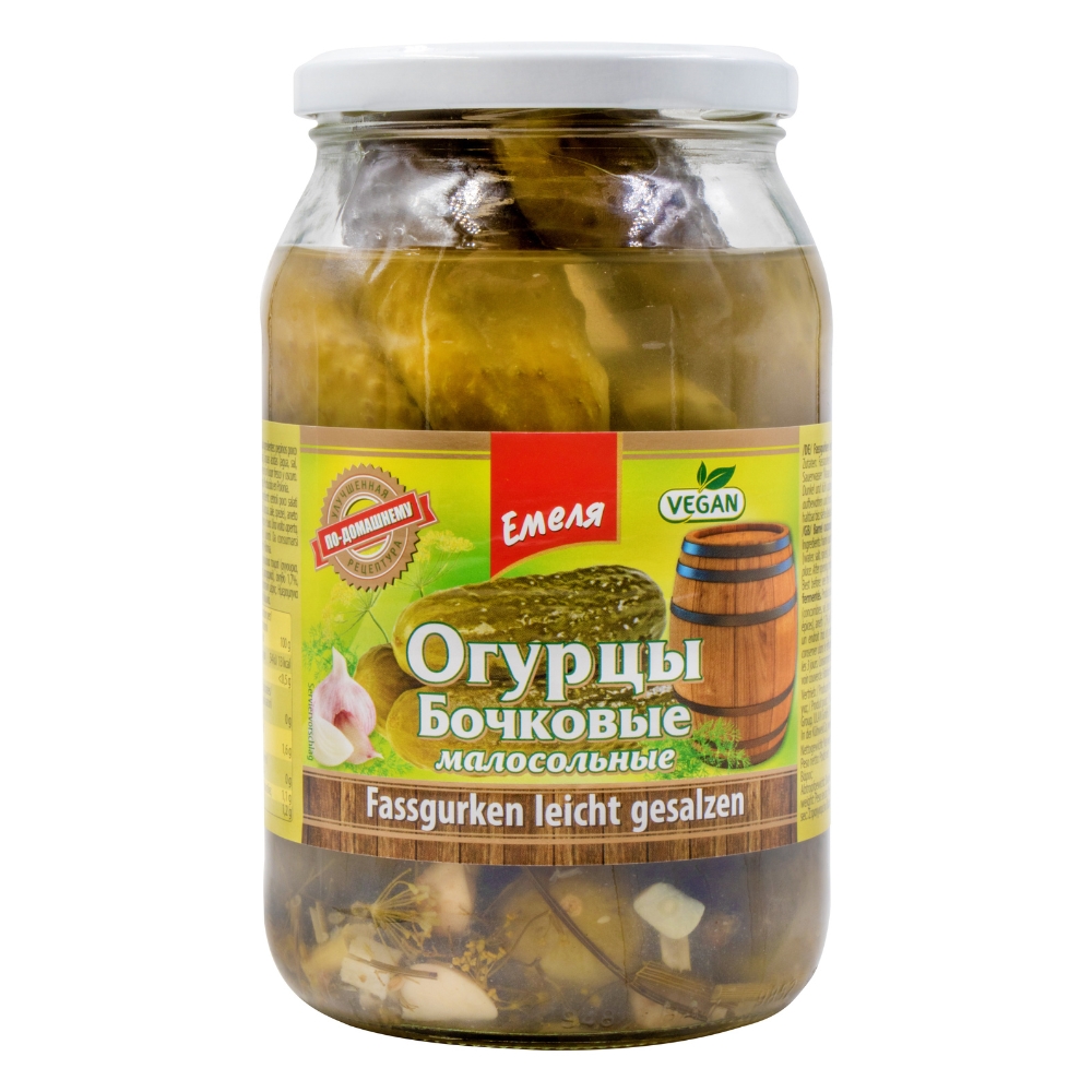 Αγγούρια Τουρσί με Λιγότερο Αλάτι 900ml EMELA