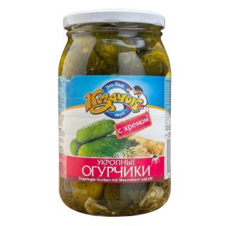 Αγγούρια Τουρσί με Ρέβα και Άνηθο 900 ml KAZ