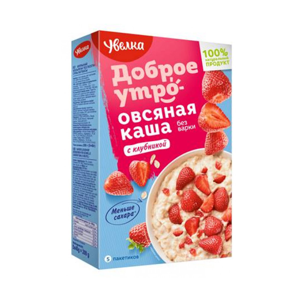 Oat Flakes With Strawberries 200g (5x40g) UVELKA