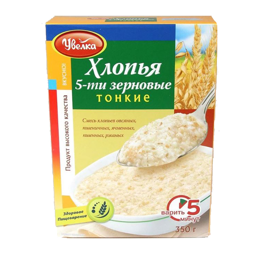 Νιφάδες Από 5 Δημητριακά 350g UVELKA