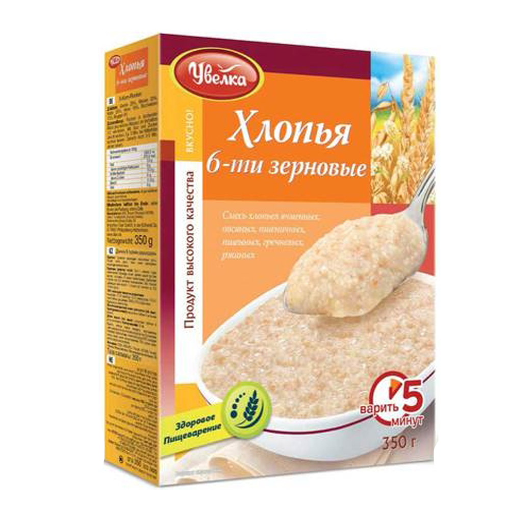 Flakes Mix From 6 Cereals 350g UVELKA