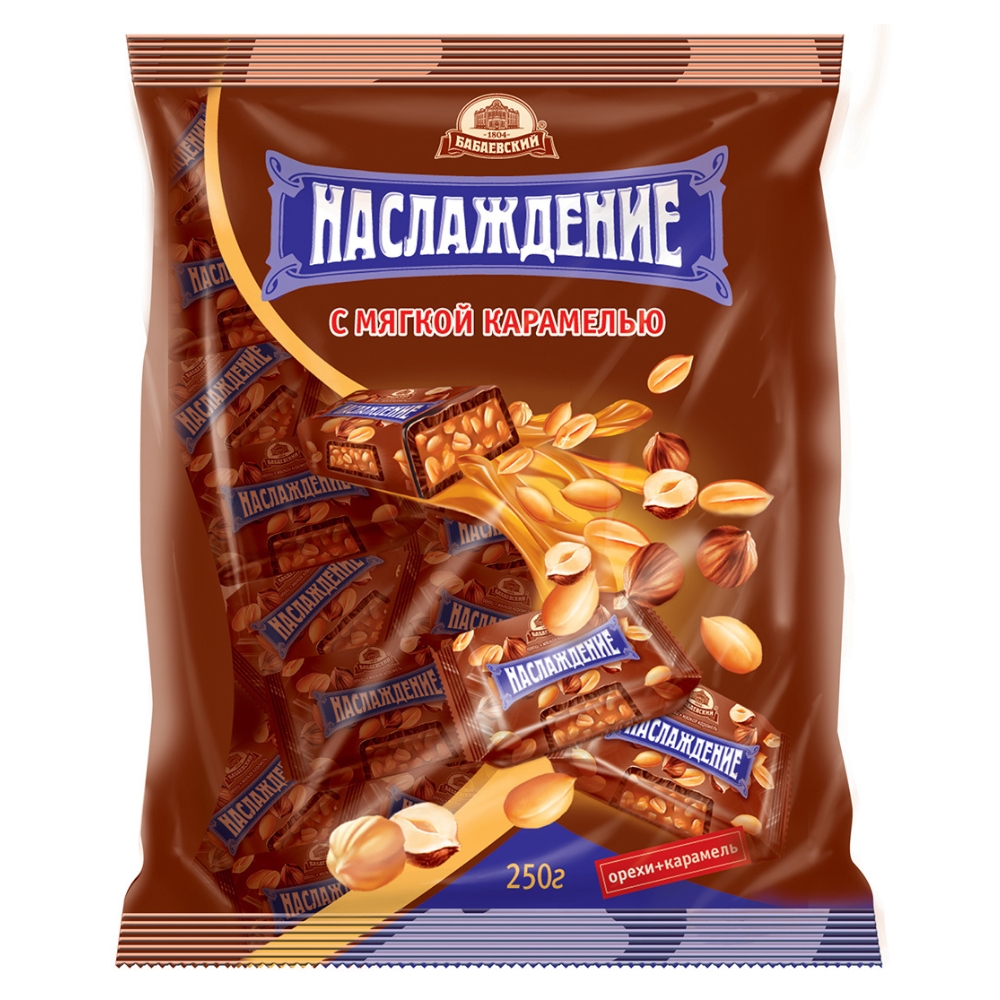 Chocolate Praline Caramel Peanut Naslazdenie 250g KRASNY OKTYABR
