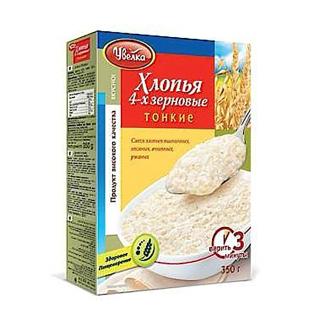 Λεπτές Νιφάδες Από 4 Δημητριακά 350g UVELKA