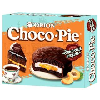 Κορεάτικα Αφράτα Κοκάκια Choco Pie Βερύκοκο 360g (12x30g) ORION