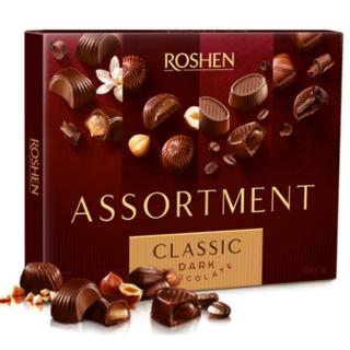 Selection of Dark Chocolate Pralines Classic - Рош Ассорти Черный шоколад 154g ROSHEN