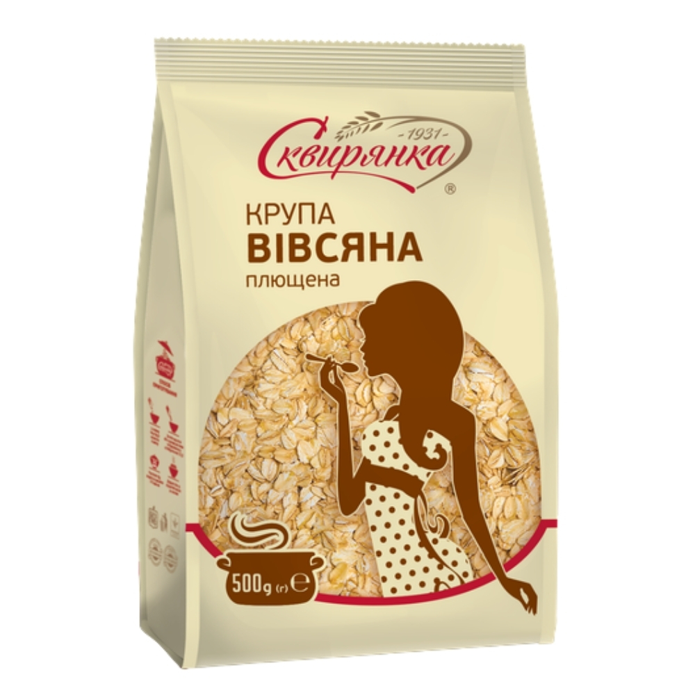 Νιφάδες Βρώμης Λεπτές - Хлопья овсяные плющеные 500g, SKVIRYANKA