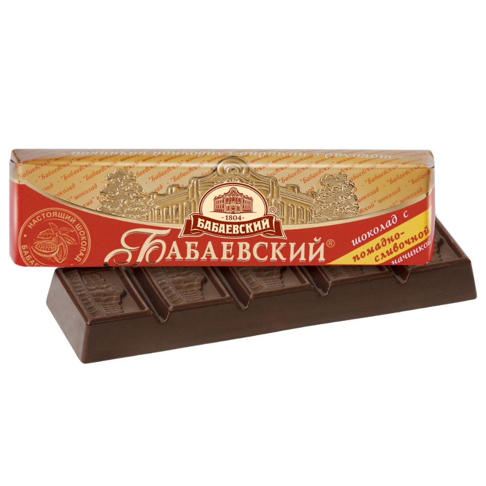 Chocolate Bar with Condensed Milk Filling - Бабаевский Батончик с пом-сливоч нач 50g BABAEVSKI