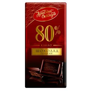 Σοκολάτα 80% - Шок. плитка "Красный Октябрь" горьк 80% 75g KRASNY OKTYABR