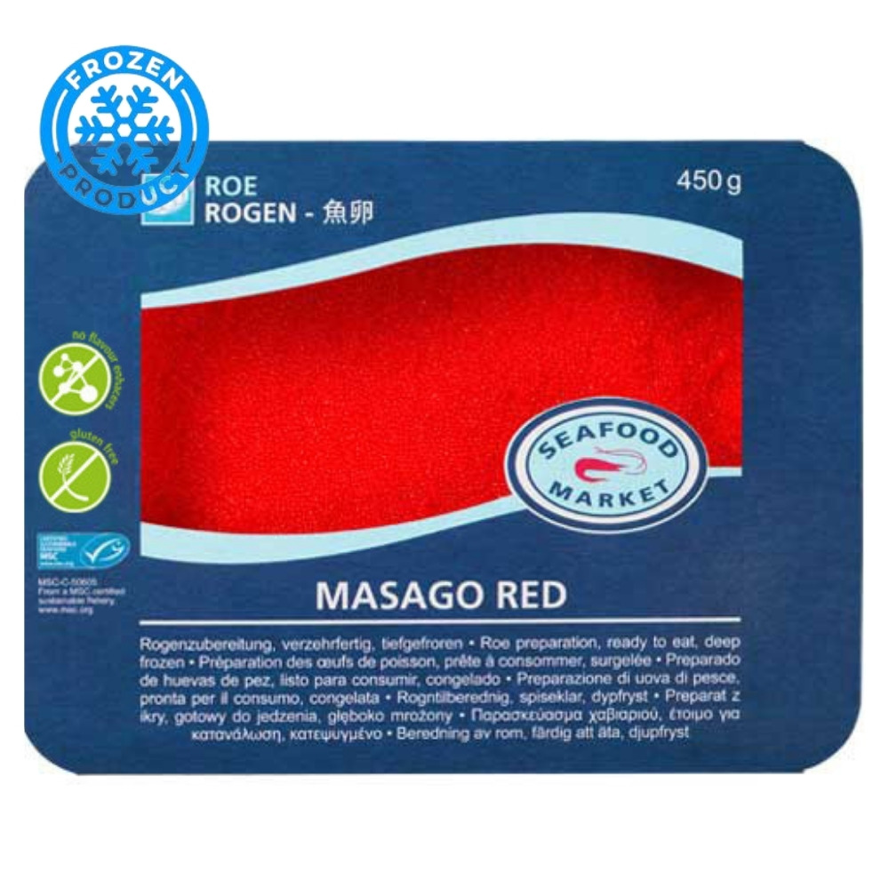 Masago Red 450g Frozen SEAFOOD MARKET