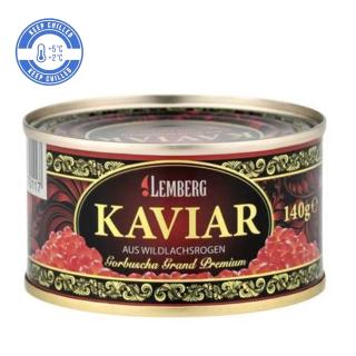 Κόκκινο Χαβιάρι από Αυγά Ροζ Σολομού (Gorbusha) Grand Premium 140g LEMBERG