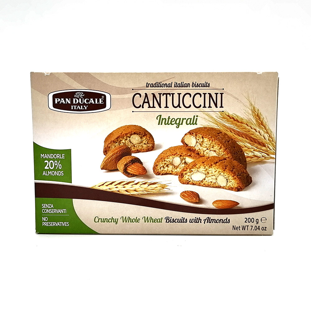 Wholewheat Cantuccini with Almonds - Cantuccini Integrali Mandorla 200g PAN DUCALE
