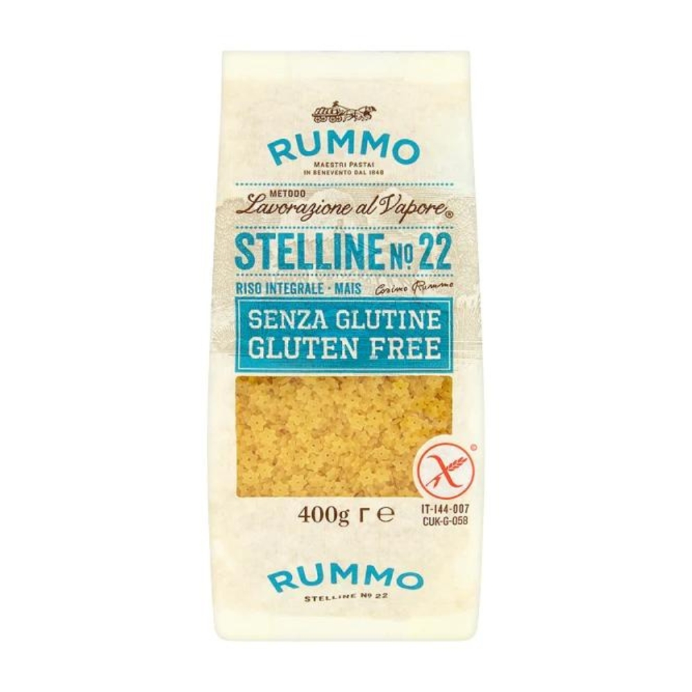 Gluten Free Star Shaped Pasta Stelline No.22 400g RUMMO
