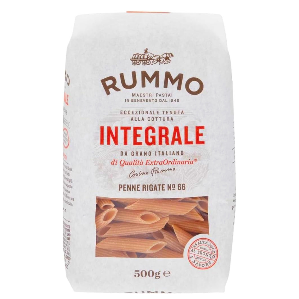 Wholewheat Penne Rigate Organic No.66 500g RUMMO