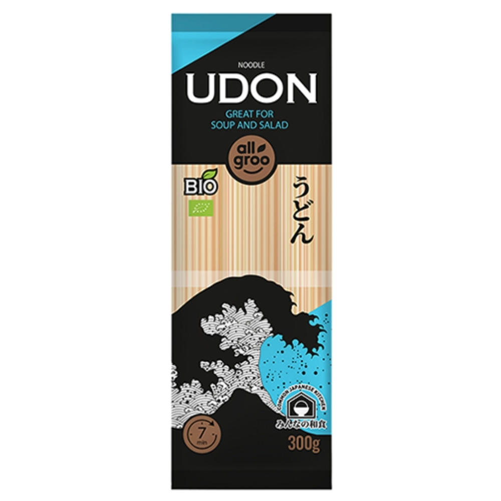 Βιολογικά Νουντλς Σίτου Udon 300g ALLGROO