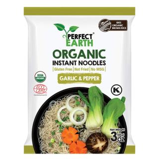Organic Instant Noodles Garlic and Pepper Flavour 85g PERFECT EARTH