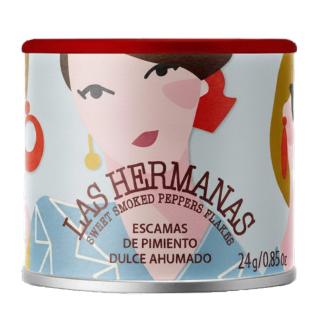 Sweet Smoked Pepper Flakes De La Vera - Pimenton Dulce 24g LAS HERMANAS
