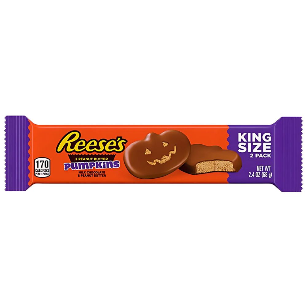 Pumpkin Shaped Chocolate Coated Peanut Butter Treats 68g REESE'S