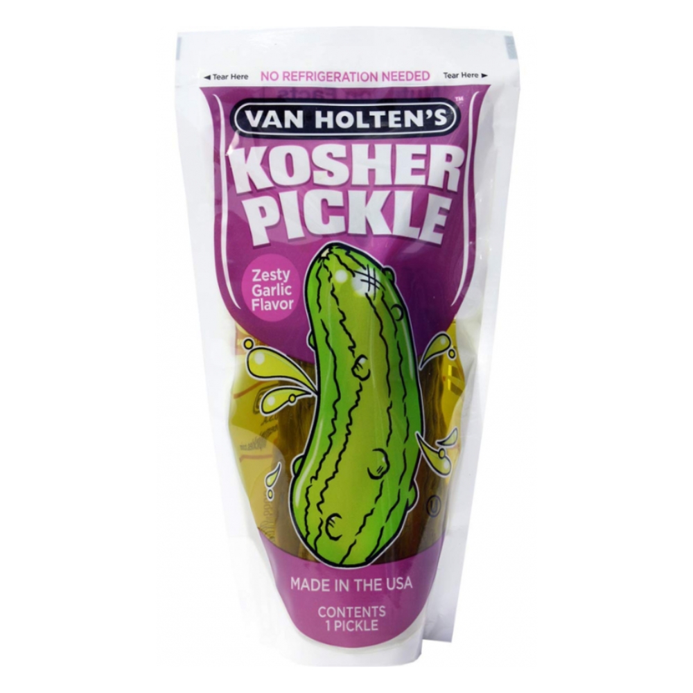 Kosher Garlic Cucumber Pickle 196g VAN HOLTENS