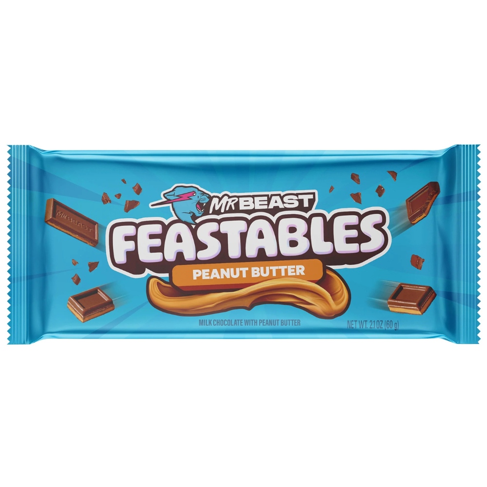 Σοκολάτα Γάλακτος με Φιστικοβούτυρο Feastables  60g MR BEAST