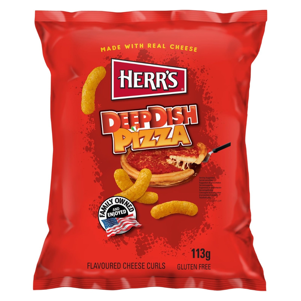 Pizza Flavored Cheese Curls 113g HERR'S