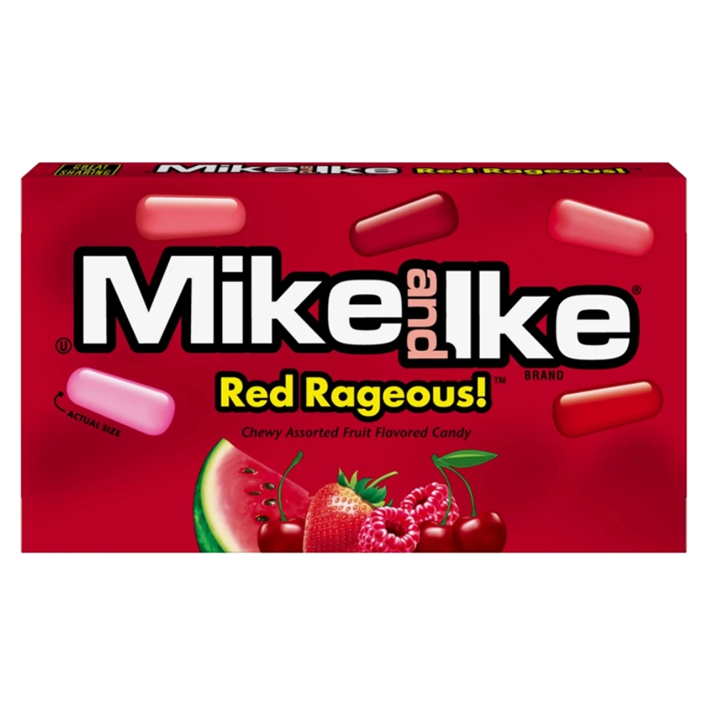 Chewy Red Rageous Fruit Flavoured Candy 120g MIKE AND IKE