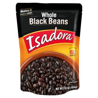 Whole Black Beans in Pouch - Frijoles Negros Enteros 454g ISADORA