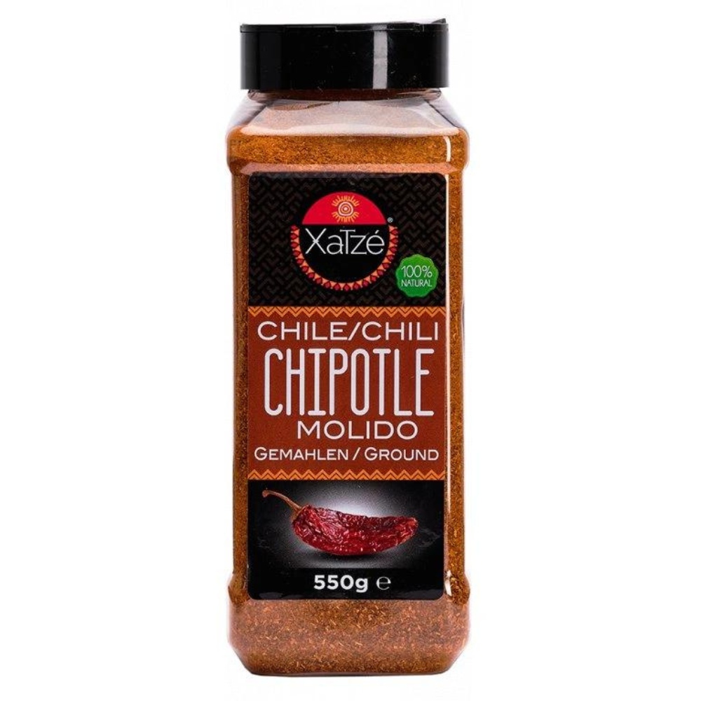 Chili Chipotle Powder - Chile Chipotle Molido 550g XATZE