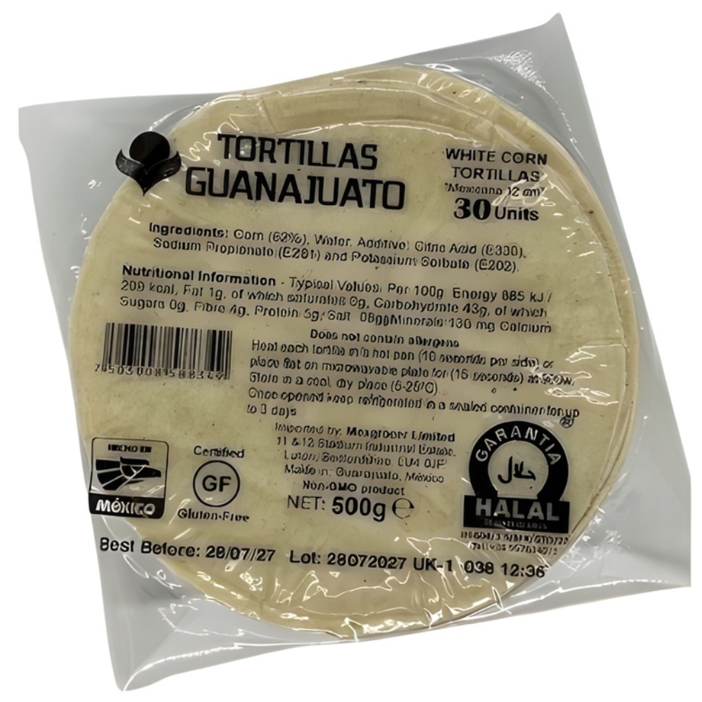 White Corn Tortilla Guanajuato 12cm 30pcs GUANAJUATO