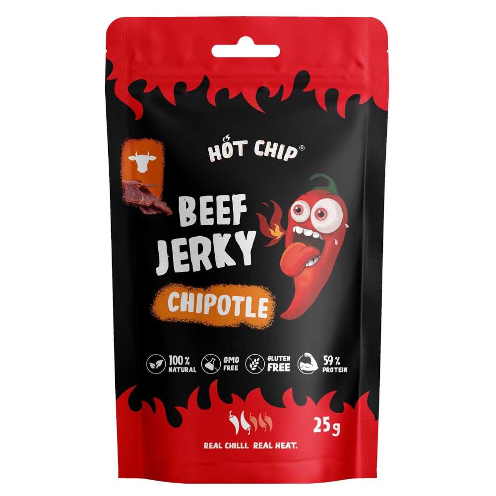 Hot Chili Chipotle Flavored Jerky Snack 25g HOT CHIP