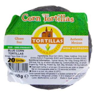 Τορτίγιες Μπλε Καλαμποκιού 10cm 20 τεμαχίων GUANAJUATO